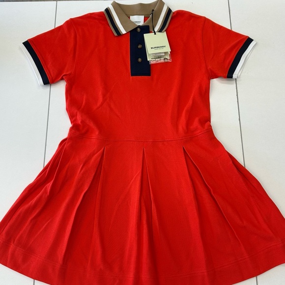 Burberry
Girls Red Cotton Varsity Polo Dress - Picture 5 of 11